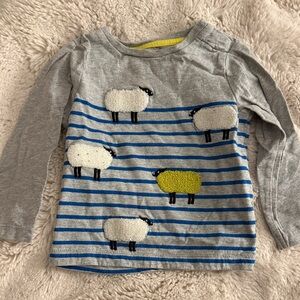 Baby Boden bouclé Sheep Pattern Kids Shirt
